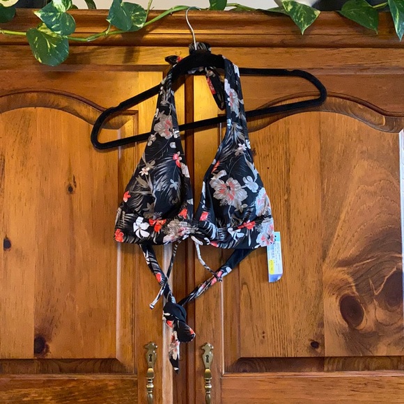 Nass-Eau Tropical Flower Patterned Bikini Top, Surf Top, Swimwear (with tags) - Picture 1 of 5